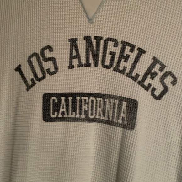 Los Angeles waffle long sleeve comfy top. - Picture 2 of 3